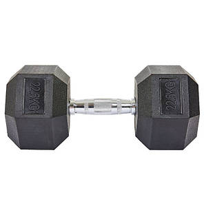 Гантель цільна шестигранна SP-Planeta SC-8013-22,5 1шт 22,5кг Код SC-8013-22_5, фото 2