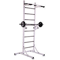 Шведська стінка-стійка пересувна з лавою для преса Універсал PRO SP-Planeta L-2409 сталь білий Код L-2409, фото 3