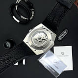 Механічний з автопідзаводом водонепроникний (10ATM) годинник Pagani Design PD-YS010 Silver-Black, фото 4