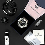 Механічний з автопідзаводом водонепроникний (10ATM) годинник Pagani Design PD-YS010 Silver-Black, фото 5