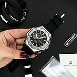 Механічний з автопідзаводом водонепроникний (10ATM) годинник Pagani Design PD-YS010 Silver-Black, фото 8