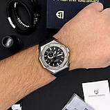 Механічний з автопідзаводом водонепроникний (10ATM) годинник Pagani Design PD-YS010 Silver-Black, фото 10