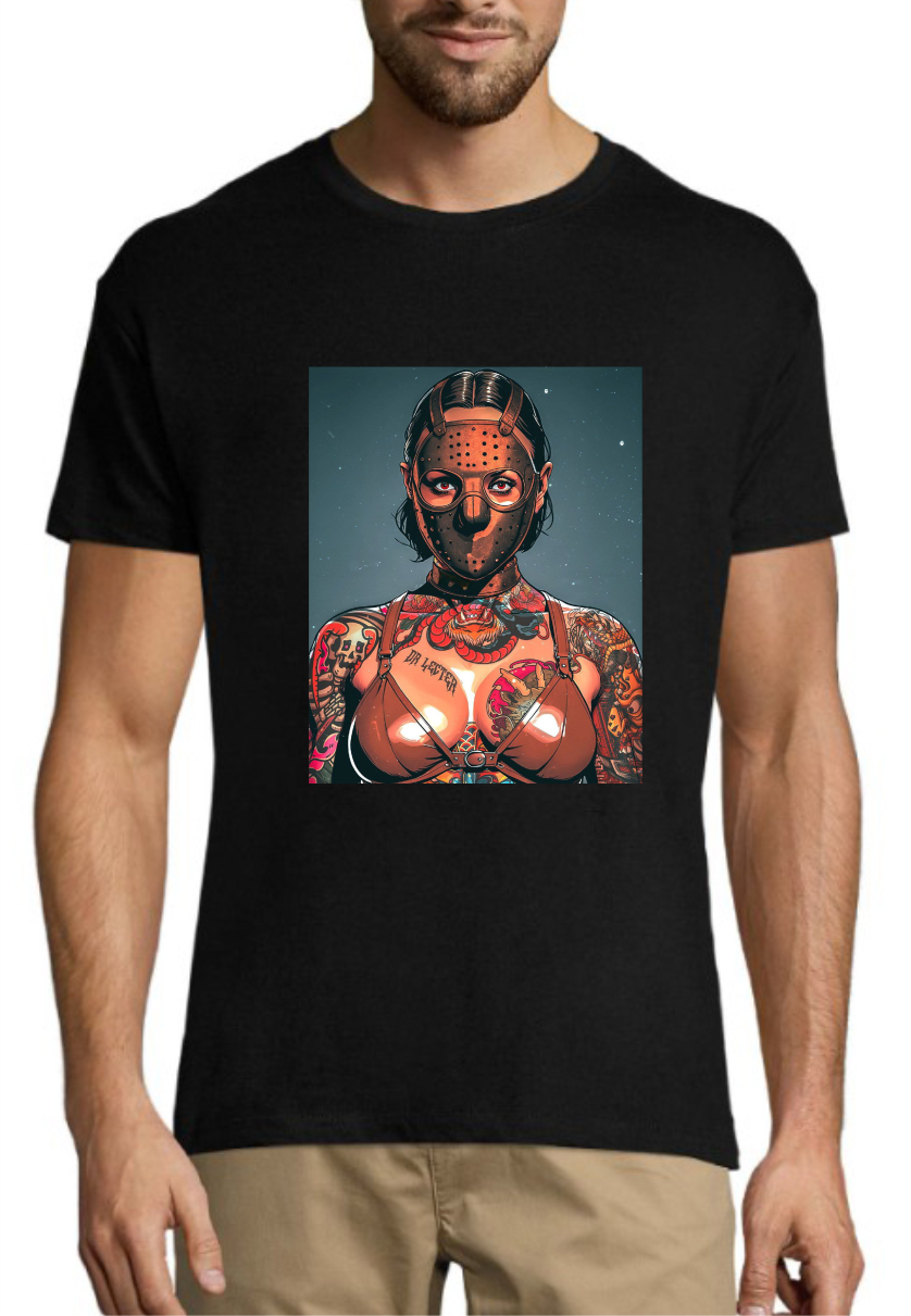 Чоловічі футболки з принтом образ жінки-лікаря Ганнібала Лектера модний бавовняний одяг розмір S, фото 1