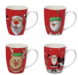 Чашка керамічна Сніговик 350 мл, асортимент (7031-5)