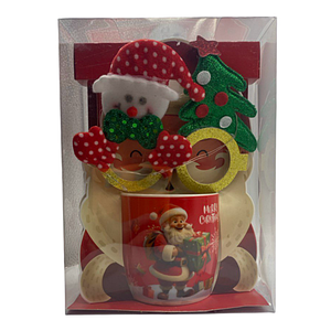 Чашка керамічна Санта Клаус + вушка + світло, 350 мл. (ST-237A)