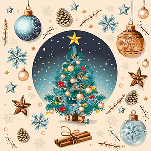 Серветка ТМ "La Fleur" 33х33, 2 шари, 16 шт., "Різні реліквії"