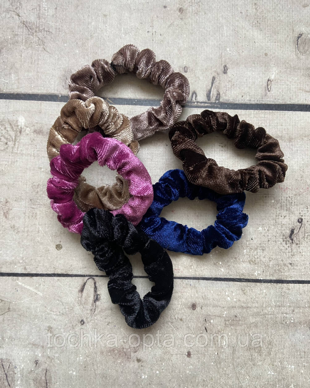 Гумка для волосся велюр тонкі, фото 1