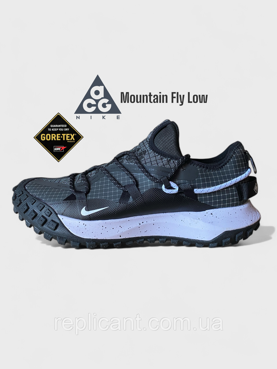 Мужские кроссовки Nike  ACG Mountain Fly Low GORE-TEX Black/White DD2861-010 кросівки Nike, фото 1