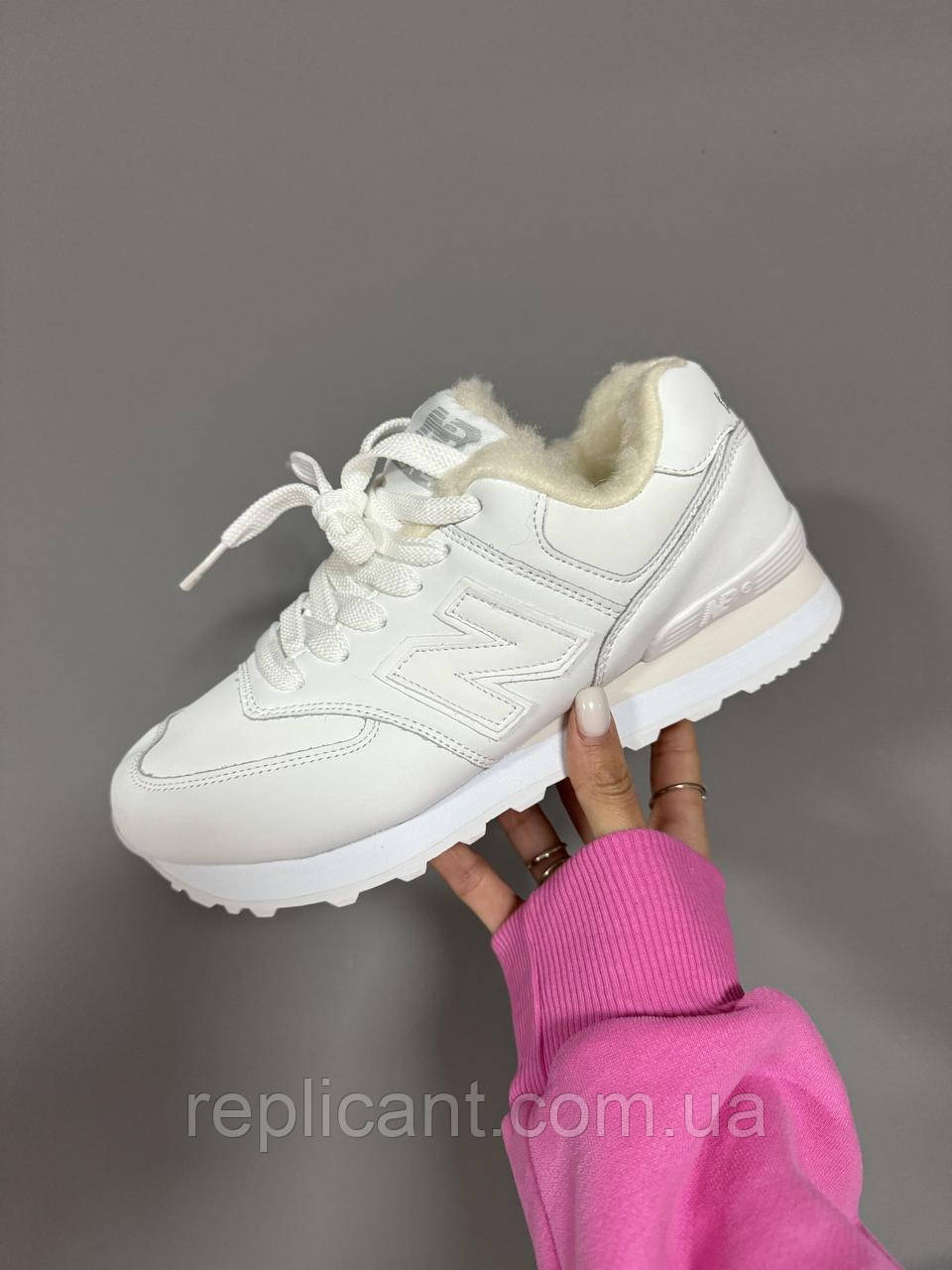 Жіночі кросівки New Balance NEW BALANCE 574 FULL WHITE FUR ❄️ кросівки New Balance
