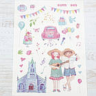 Наклейки 5 листів NKL041, фото 6