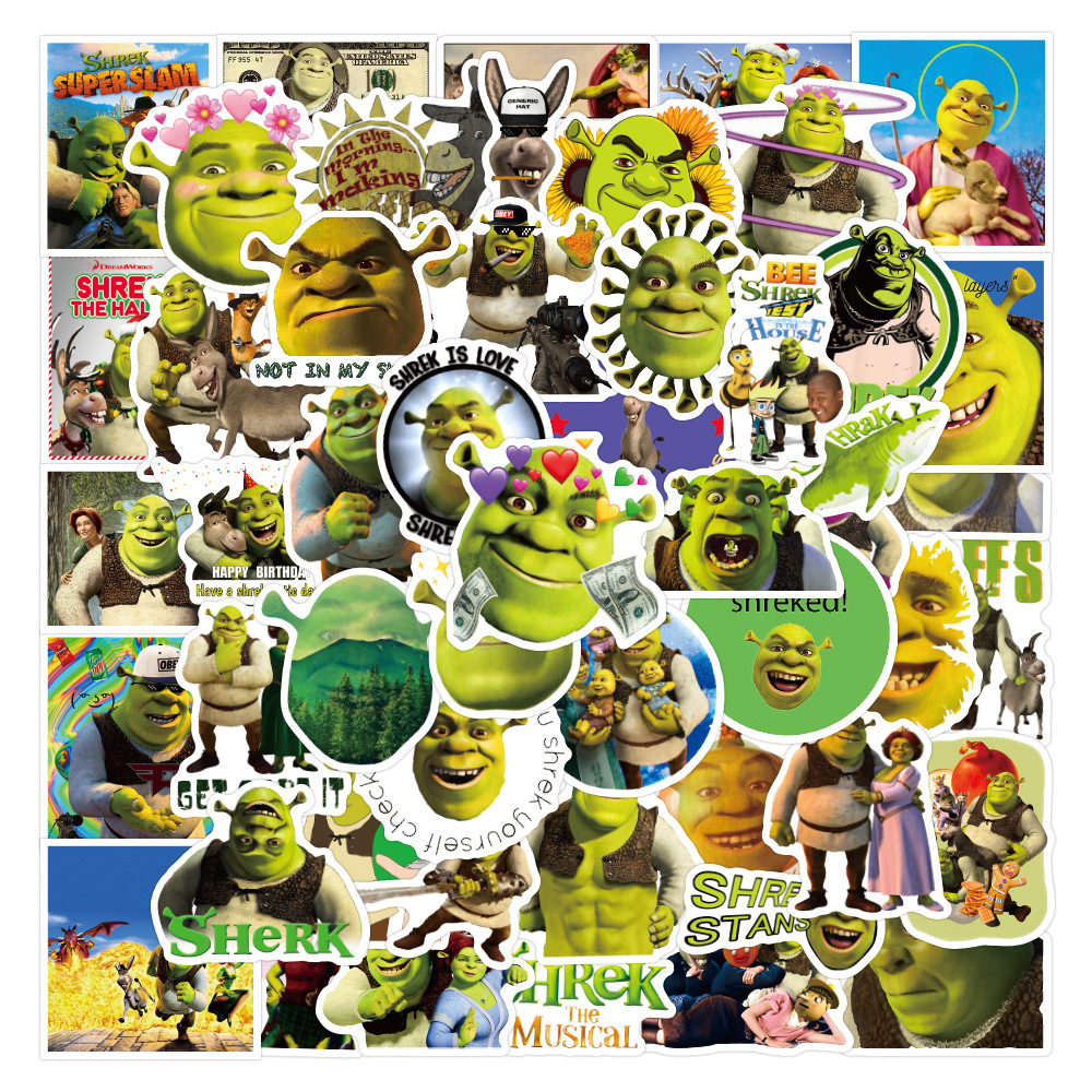 Стікерпак Шрек набір наклейок GeekLand Shrek 50 штук