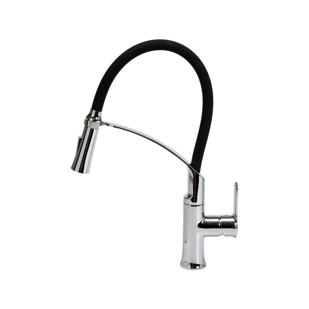 Змішувач для раковини з гнучкою чорною воронкою "FLEXIBLE-2" FALA 75675, фото 1