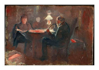 Листівка Edvard Munch - Around the Paraffin Lamp, 1883