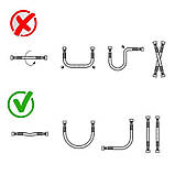 Шланг для підведення води ITAL Pro-Flex з голкою, 120мм, М10х1/2", 0.8м, фото 3