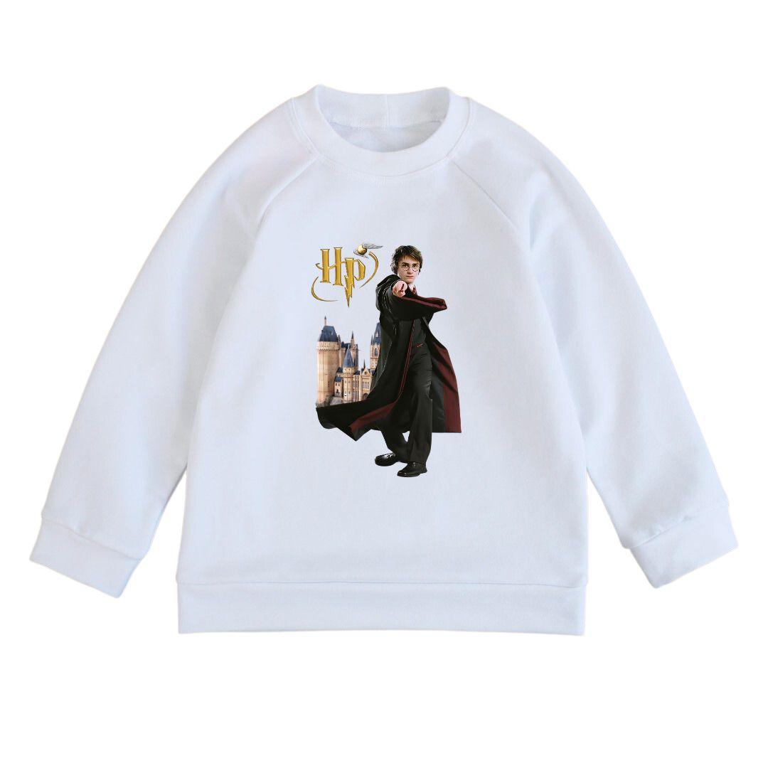 Світшот дитячий білий з принтом Гаррі Поттер Harry Potter, фото 1