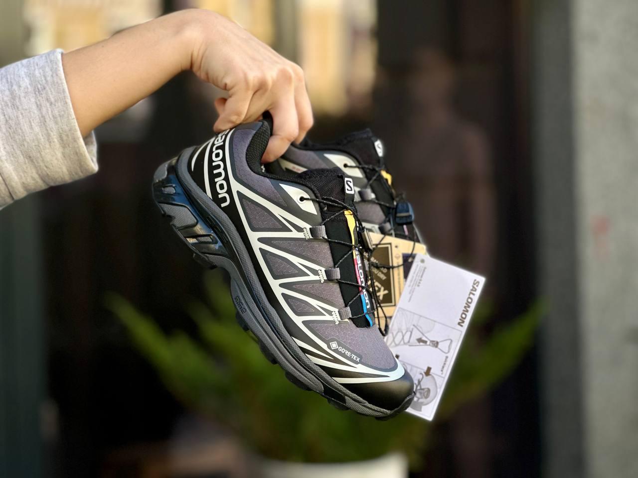 Чоловічі кросівки Salomon XT-6 Adv Dover Grey Black Gore-Tex Сірі Взуття Соломон XT-6 АДВ текстиль Гор Текс демісезон