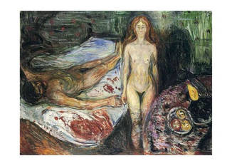 Листівка Edvard Munch - Death of Marat I, 1907