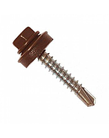 Саморіз покрівельний SDS 4,8х19 мм коричневий 8017 Польща