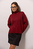 Жіночий в'язаний однотонний светр під горло, фото 7