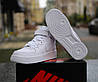 Чоловічі зимові кросівки Nike Air Force Winter White Взуття Найк Аір Форс високі білі шкіра з хутром, фото 4