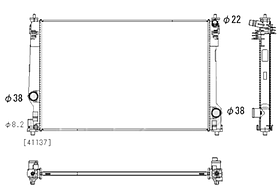 Радіатор охолодження двигуна Lexus ES 21- Koyorad АКПП/МКПП; 698X453X16; (2.5/3.5)