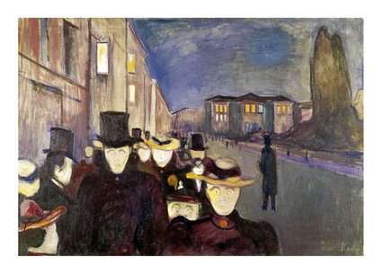 Листівка Edvard Munch - Evening on Karl Johan Street, 1892, фото 1