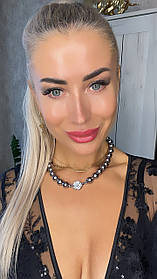 Фіолетове намисто перлів Малайзії Akoya Клас AAA з фіанітами для Багатства, Здоров'я та удачі