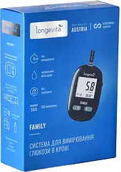 Глюкометр Longevita Family Система для вимірювання глюкози в крові