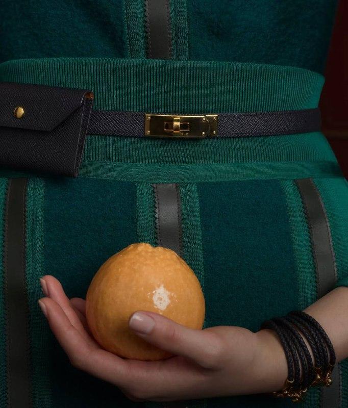 Жіночий стильний ремінь HERMES Kelly Pocket, натуральна шкіра, 1.8 см, чорний