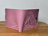 Стильний шкіряний гаманець жіночий ручної роботи з авторським тисненням "Пташки", фото 5