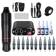 Тату набір для початківців чорний , тату машинка роторна, MiniTattoo SET 111 набір для тату майстра.