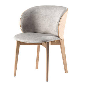 Стілець крісло кухонний Пломбір Max м`який дерев`яний зі спинкою кухонні стільці обідні м`які на кухню з дерева стільчики