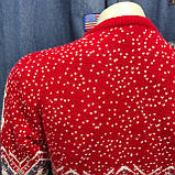 Светр чоловічий новорічний з оленями теплий святковий М червоний, фото 5