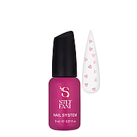 Топ для гель-лаку з глітером "Рожеве серце" Steffani Top Heart Pink без липкого шару 9 мл