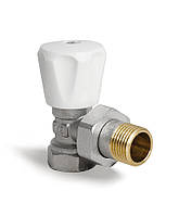 Кран радіаторний (вентильний) KOER KR.901 кутовий 1/2" з американкою