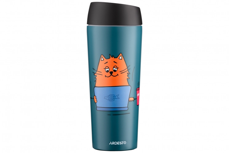 Термокружка Ardesto Red Cat 450мл синій