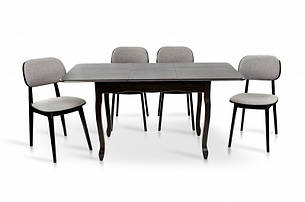 Стіл дерев'яний розкладний для маленької кухні Лідер Мікс меблі, колір венге, фото 2