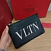 Клатч V.a.l.e.n.t.i.n.o шкіряний чорний, фото 6
