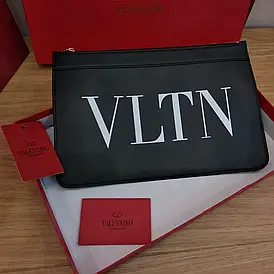 Клатч V.a.l.e.n.t.i.n.o шкіряний чорний