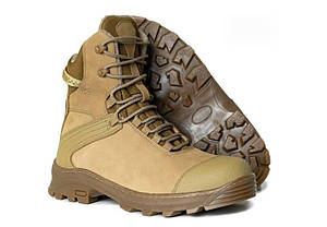 Берці тактичні койот (беж). Берци військові вологостійкі прошиті. Взуття армійське нубук для ЗСУ