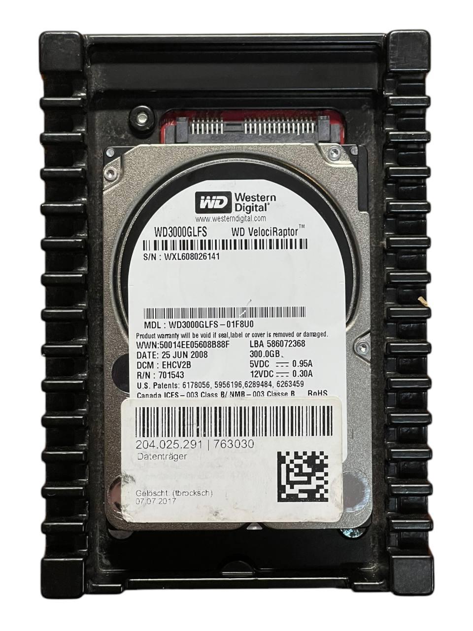 Жорсткий диск 3.5" 300GB Western Digital VelociRaptor | WD3000GLFS | 10000 об/хв | 16MB | SATA II Б/В