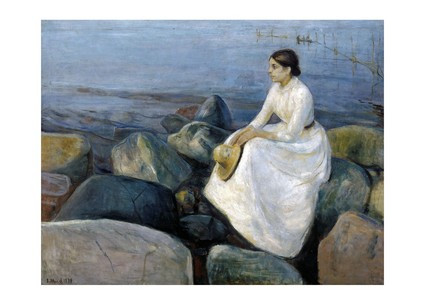 Листівка Edvard Munch - Summer Night, Inger on the Beach, 1889, фото 1