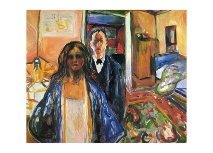 Листівка Edvard Munch - The Artist and his Model, 1921, фото 1