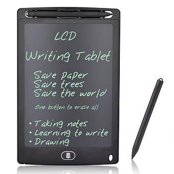 Графічний планшет для малювання + стилус 10", LCD Writing Tablet, Чорний / Дитячий планшет для записів