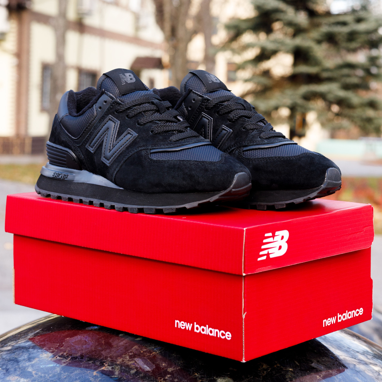 РОЗПРОДАЖ! ТЕРМО Зимові кросівки New Balance 574 Legacy чорні