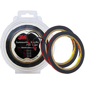 Автомобільний двосторонній скотч високої міцності чорний 3M PT1100 1,14 мм 2×6мм×2м