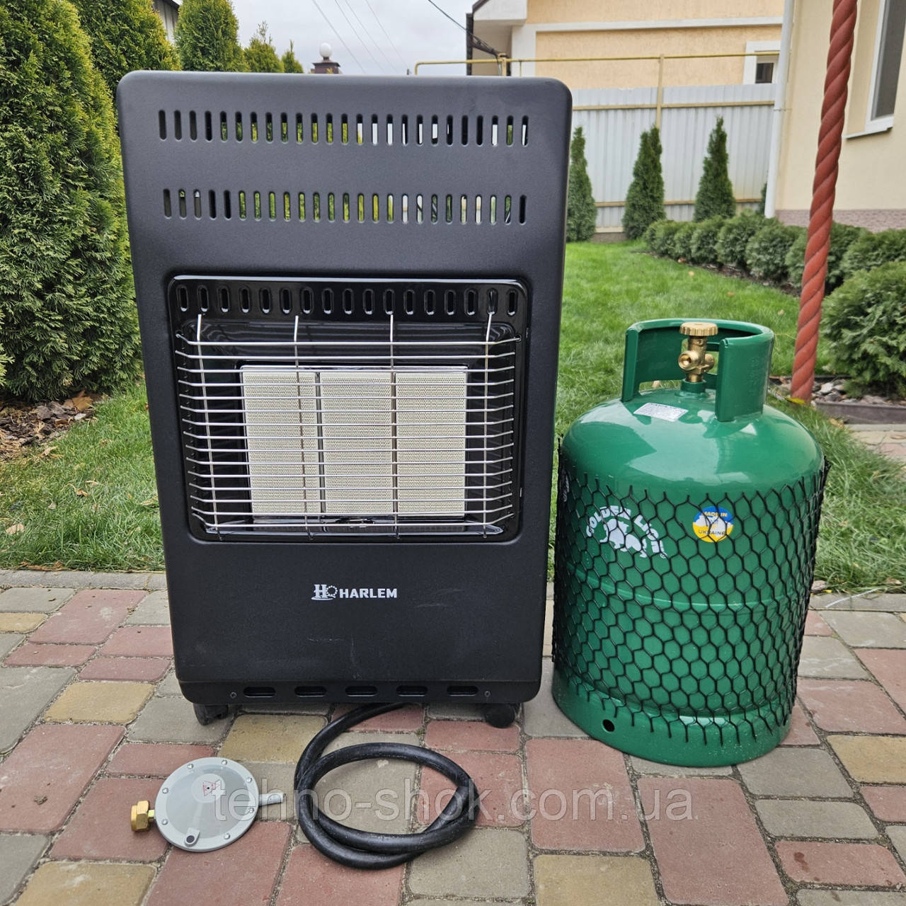 Газовий комплект обігрівач HARLEM RS 42 балон Rudyy 25л, редуктор, шланг