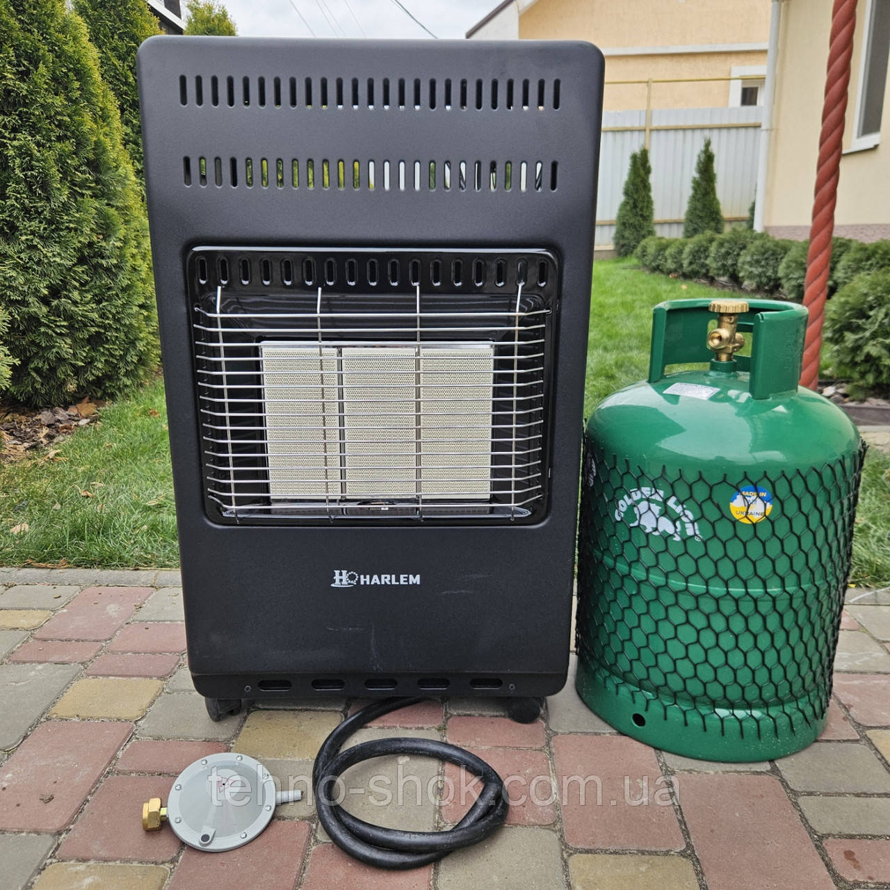Інфрачервоний газовий обігрівач HARLEM RS 42 балон Rudyy 25л, редуктор, шланг