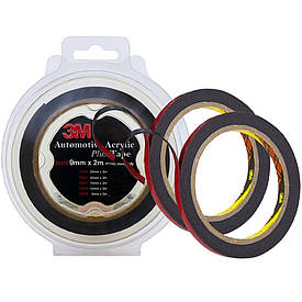 Автомобільний двосторонній скотч високої міцності чорний 3M PT1100 1,14 мм 2×9мм×2м