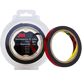 Автомобільний двосторонній скотч високої міцності чорний 3M PT1100 1,14 мм 15мм×2м